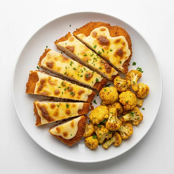 British Parmo Chicken with Baked Cauliflower